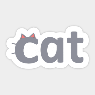 Grey cat Sticker